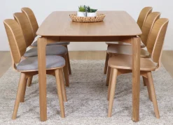 Norman tammi ruokapöytä 180x90 + 6 Vienna-tammituolia