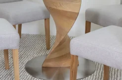 ORIENT PYÖREÄ 120 CM DESIGN RUOKAPÖYTÄ LASIKANNELLA