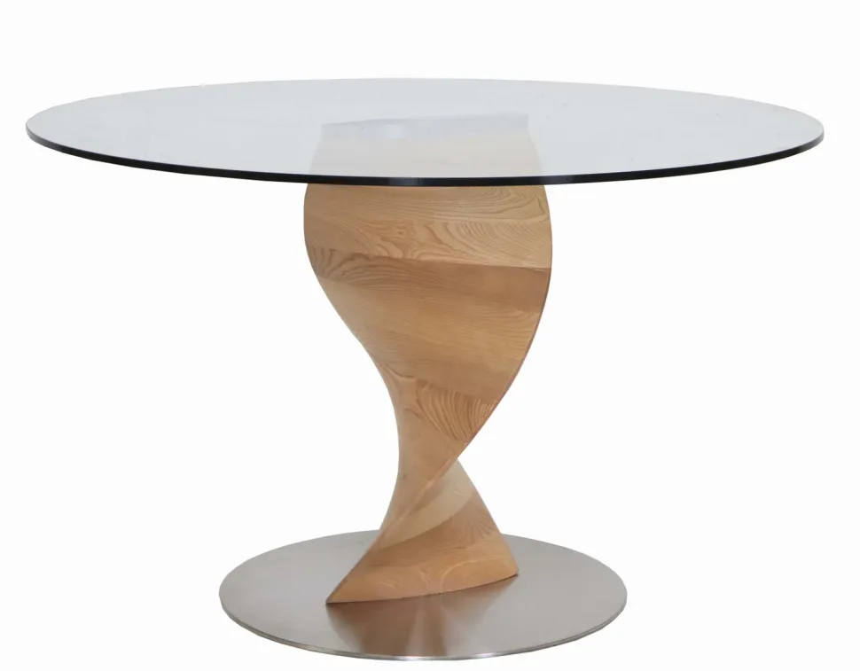 ORIENT PYÖREÄ 120 CM DESIGN RUOKAPÖYTÄ LASIKANNELLA