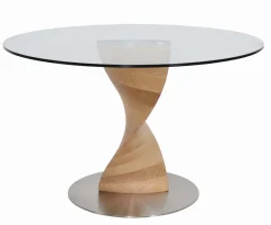 ORIENT PYÖREÄ 120 CM DESIGN RUOKAPÖYTÄ LASIKANNELLA