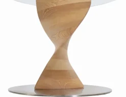 ORIENT PYÖREÄ 120 CM DESIGN RUOKAPÖYTÄ LASIKANNELLA + 4 WENDY TAMMITUOLIA