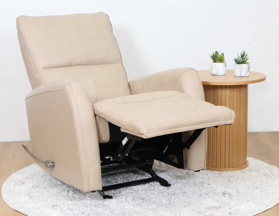 ORLANDO RECLINER TUOLI BEIGE NAHKA