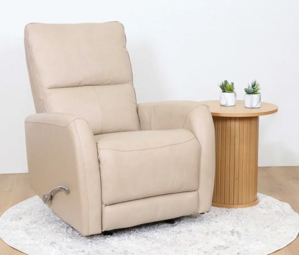 ORLANDO RECLINER TUOLI BEIGE NAHKA
