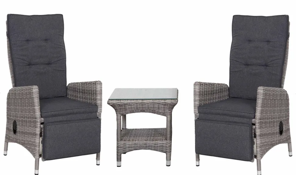 Palma polyrottinki recliner tuolit ja pöytä