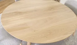 PALMA PYÖREÄ TAMMI LANKKUPÖYTÄ + 4 KPL HARBO TUOLEJA