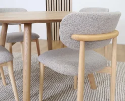PALMA PYÖREÄ TAMMI LANKKUPÖYTÄ + 4 KPL HARBO TUOLEJA