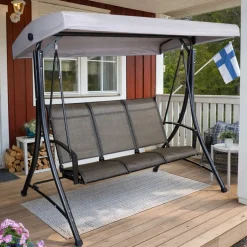 Patio textilene puutarhakeinu 3-istuttava