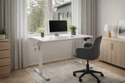 POWER SÄHKÖPÖYTÄ VALKOINEN 120X60 CM KANNELLA