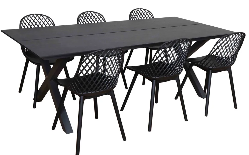 RANCHO ARTWOOD PÖYTÄ 220X100 CM + 6 SAANA TUOLIA