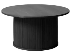 Ribbon pyöreä tammi sohvapöytä musta