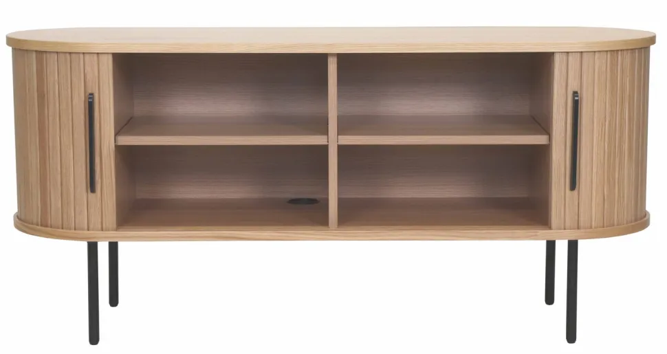 Ribbon tv-taso liukuovilla 120 cm luonnonväri tammi