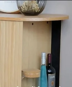 Ribbon tv-taso liukuovilla 120 cm luonnonväri tammi