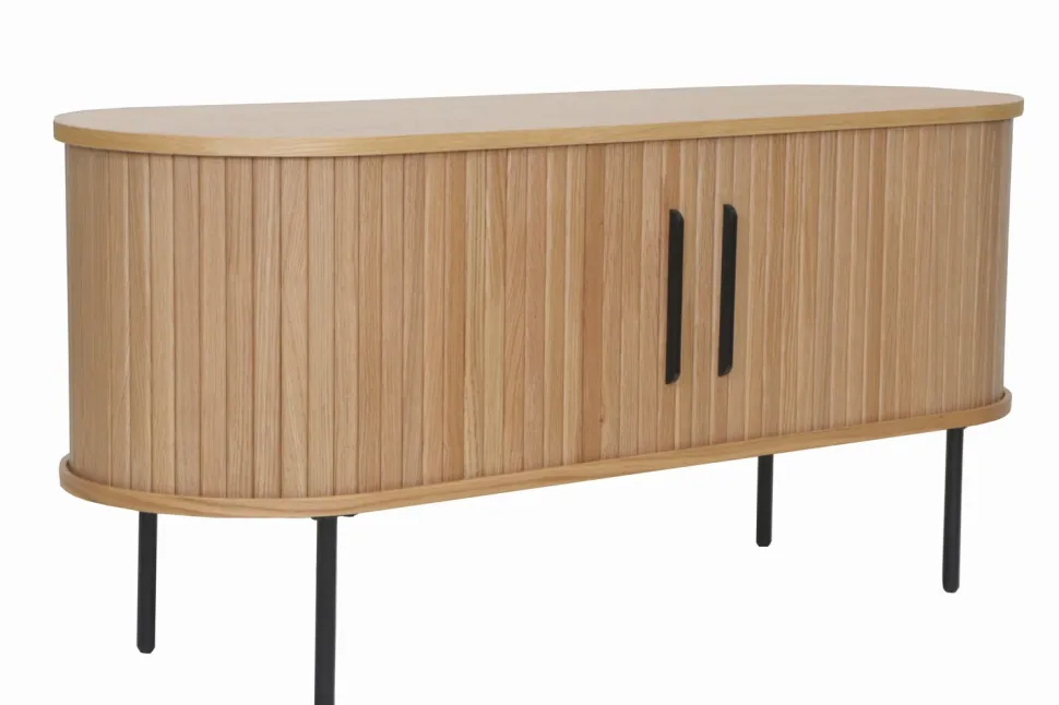 Ribbon tv-taso liukuovilla 120 cm luonnonväri tammi