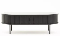Ribbon 120x60 cm sohvapöytä liukuovilla musta tammi