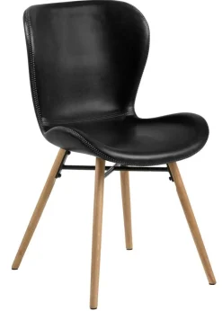 SALVADOR PYÖREÄ 100 CM DESIGN RUOKAPÖYTÄ LASIKANNELLA + 4 OREGON TUOLIA PU-NAHKA VERHOILTUNA