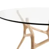 SANTIAGO PYÖREÄ 120 CM DESIGN RUOKAPÖYTÄ LASIKANNELLA + 4 WENDY TAMMITUOLIA