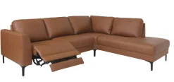 SKANDIA 2612 NAHKA RECLINER KULMADIVAANI 248x210 CM SÄHKÖISELLÄ MEKANISMILLA JA NISKATUELLA