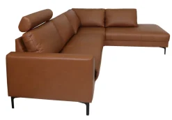 SKANDIA 2612 NAHKA RECLINER KULMADIVAANI 248x210 CM SÄHKÖISELLÄ MEKANISMILLA JA NISKATUELLA