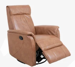 Trendi recliner tuoli konjakki antiikkikangas