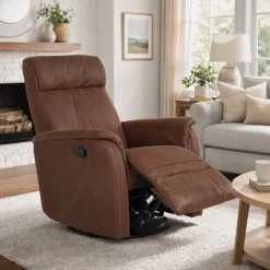 Trendi recliner tuoli ruskea