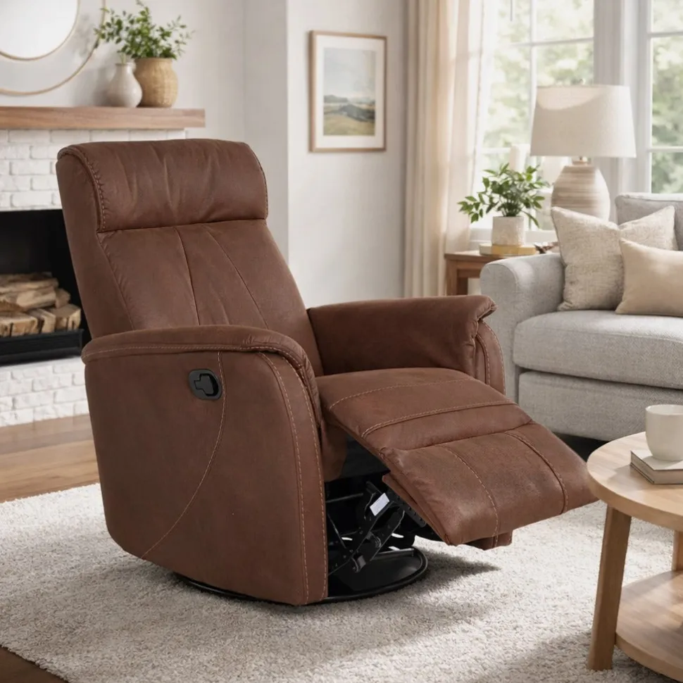 Trendi recliner tuoli ruskea