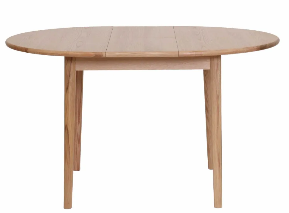 TROYES PYÖREÄ JATKETTAVA TAMMIPÖYTÄ 100+32 CM
