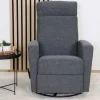 Unico Aida recliner tuoli land tummaharmaa