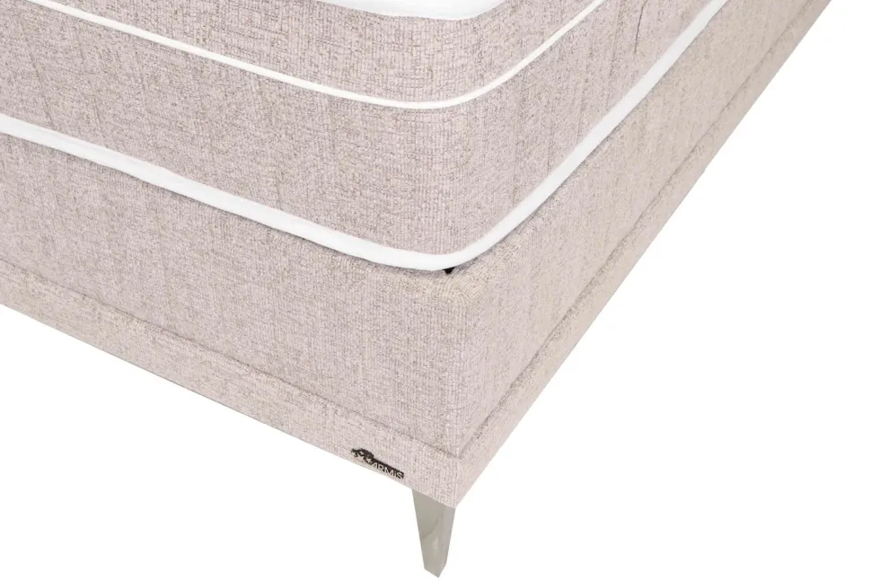WINART JENKKISÄNKY SÄILYTYSLAATIKOILLA JA PÄÄDYLLÄ, BEIGE KANGAS